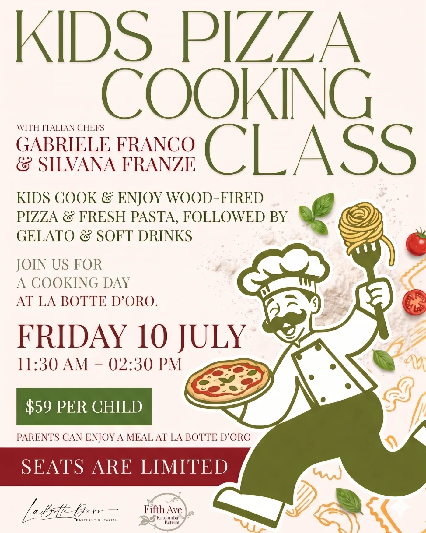 KIDS PIZZA COOKING CLASS