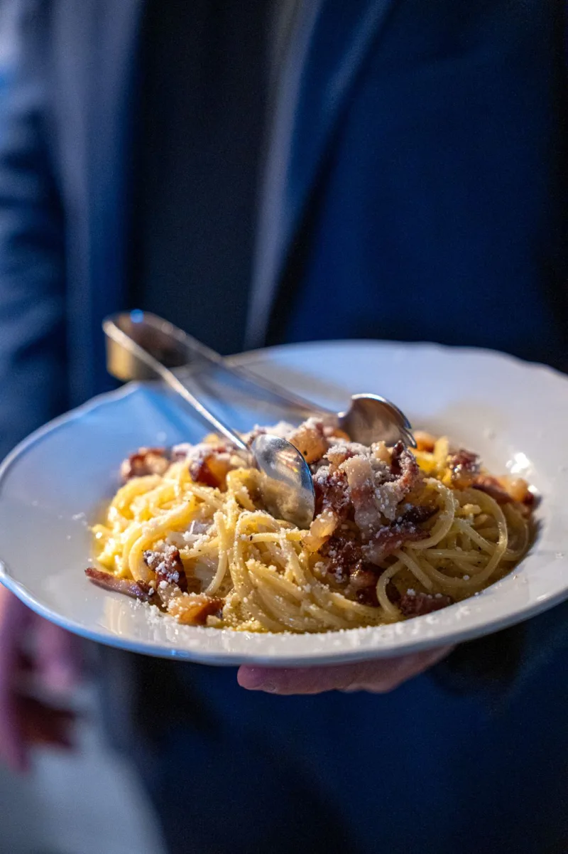 Carbonara — house favourite at La Botte D'Oro Italian restaurant, Leichhardt