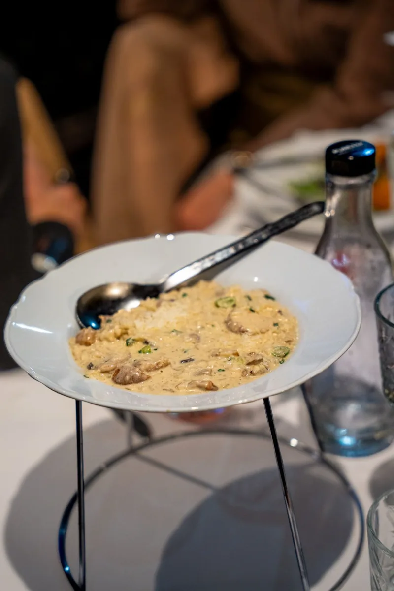 Risotto ai Funghi — creamy mushroom risotto at La Botte D'Oro, Leichhardt